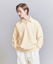 パウダーウォッシュ ハーフ ジップ スウェット