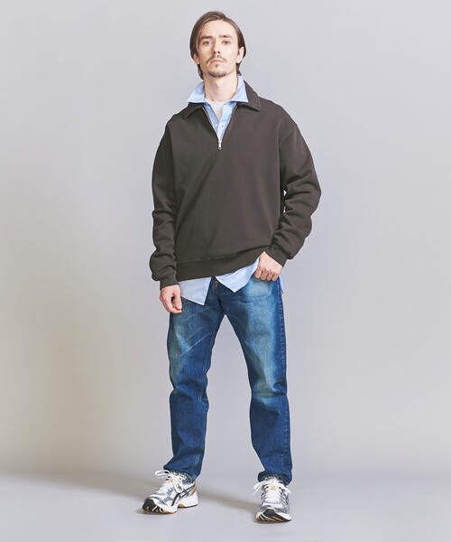 BEAUTY&YOUTH UNITED ARROWS(ビューティーアンドユースユナイテッドアローズ)の「パウダーウォッシュ ハーフ ジップ スウェット(スウェット・メンズ・クリーム/ダークグレー/ロイヤルブルー・S/M/XL/L)」の13枚目の写真