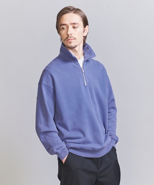 BEAUTY&YOUTH UNITED ARROWS(ビューティーアンドユースユナイテッドアローズ)の「パウダーウォッシュ ハーフ ジップ スウェット(スウェット・メンズ・クリーム/ダークグレー/ロイヤルブルー・S/M/XL/L)」の9枚目の写真