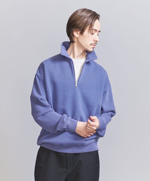 BEAUTY&YOUTH UNITED ARROWS(ビューティーアンドユースユナイテッドアローズ)の「パウダーウォッシュ ハーフ ジップ スウェット(スウェット・メンズ・クリーム/ダークグレー/ロイヤルブルー・S/M/XL/L)」の8枚目の写真