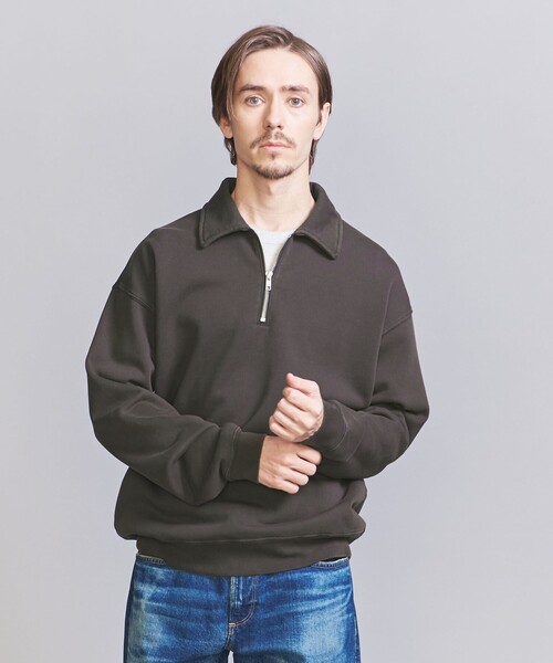 BEAUTY&YOUTH UNITED ARROWS(ビューティーアンドユースユナイテッドアローズ)の「パウダーウォッシュ ハーフ ジップ スウェット(スウェット・メンズ・クリーム/ダークグレー/ロイヤルブルー・S/M/XL/L)」の22枚目の写真