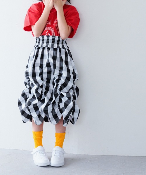 LOWRYS FARM(ローリーズファーム)の「シャーリング2WAYスカート 100714(スカート・キッズ・ブラック/ブラック系その他/イエロー・110cm/120cm/130cm/140cm/150cm)」の16枚目の写真