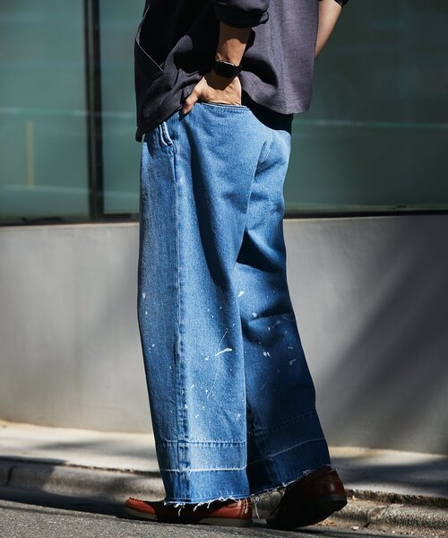JOURNAL STANDARD relume（ジャーナルスタンダード　レリューム）の「プロセシング デニムパンツ（デニムパンツ・メンズ・ブルー/サックスブルー・MEDIUM/LARGE）」の21枚目の写真