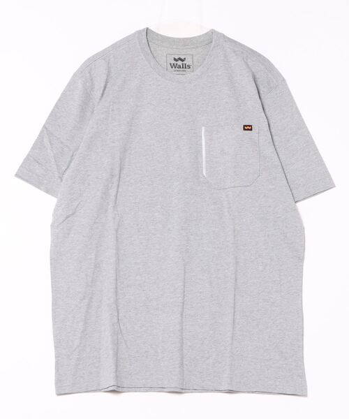 Walls（ウォールズ）の「【W】【it】【ut25】【WALLS】WALLS S/S TEE（Tシャツ/カットソー・レディース・イエロー/ネイビー/レッド/タン/サックスブルー/グレー/オレンジ・LARGE）」の2枚目の写真