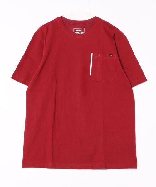 Walls（ウォールズ）の「【W】【it】【ut25】【WALLS】WALLS S/S TEE（Tシャツ/カットソー・レディース・イエロー/ネイビー/レッド/タン/サックスブルー/グレー/オレンジ・LARGE）」の6枚目の写真