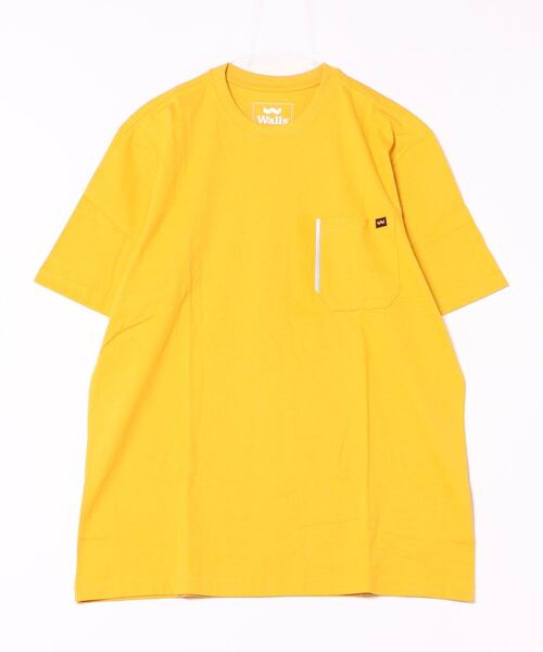 Walls（ウォールズ）の「【W】【it】【ut25】【WALLS】WALLS S/S TEE（Tシャツ/カットソー・レディース・イエロー/ネイビー/レッド/タン/サックスブルー/グレー/オレンジ・LARGE）」の5枚目の写真