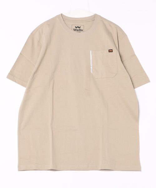 Walls（ウォールズ）の「【W】【it】【ut25】【WALLS】WALLS S/S TEE（Tシャツ/カットソー・レディース・イエロー/ネイビー/レッド/タン/サックスブルー/グレー/オレンジ・LARGE）」の3枚目の写真