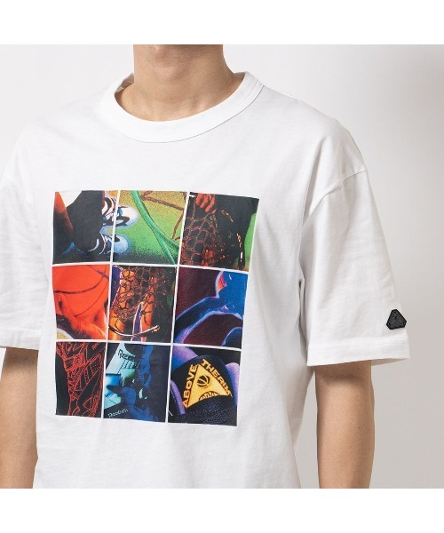 Reebok(リーボック)の「カレッジ Tシャツ / ATR COLLAGE TEE(Tシャツ/カットソー・メンズ・ブラック/ホワイト・LARGE/MEDIUM/SMALL/XX-LARGE/X-LARGE)」の9枚目の写真