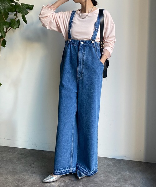 DouDou（ドゥドゥ）の「袖チュールドッキングTEE（Tシャツ/カットソー・レディース・オフホワイト/ピンク/ネイビー・FREE）」の18枚目の写真