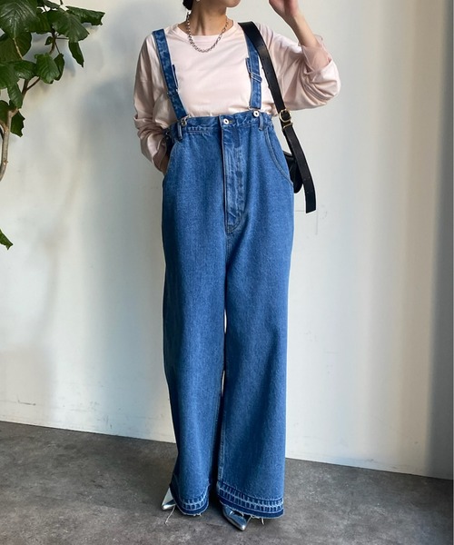 DouDou（ドゥドゥ）の「袖チュールドッキングTEE（Tシャツ/カットソー・レディース・オフホワイト/ピンク/ネイビー・FREE）」の7枚目の写真
