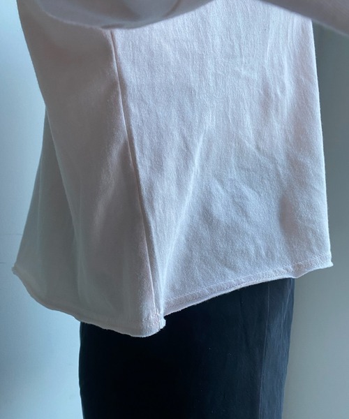 DouDou（ドゥドゥ）の「袖チュールドッキングTEE（Tシャツ/カットソー・レディース・オフホワイト/ピンク/ネイビー・FREE）」の11枚目の写真