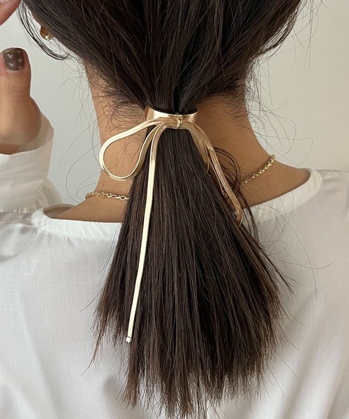 GOLDY(ゴールディ)の「〈GOLDY/ゴールディ〉リボンヘアカフ(ヘアピン・レディース・シルバー/ゴールド・FREE)」の4枚目の写真