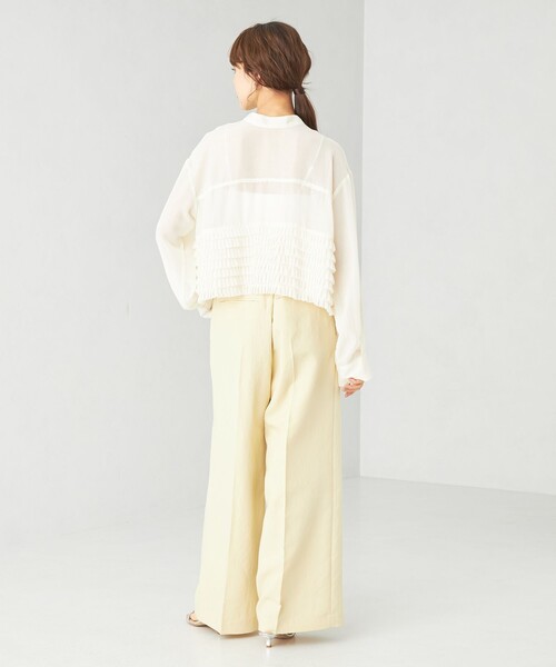 EMMEL REFINES（エメルリファインズ）の「＜EMMEL REFINES＞EM シアープリーツ 2WAY シャツ（シャツ/ブラウス・レディース・オフホワイト/ブラック・FREE）」の12枚目の写真