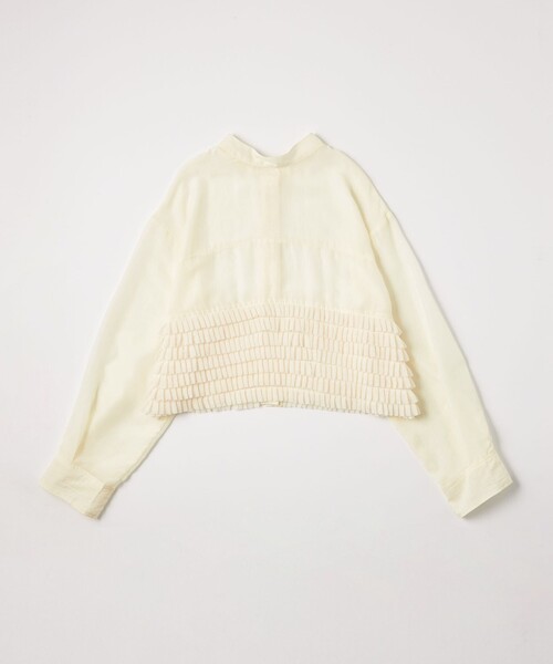 EMMEL REFINES（エメルリファインズ）の「＜EMMEL REFINES＞EM シアープリーツ 2WAY シャツ（シャツ/ブラウス・レディース・オフホワイト/ブラック・FREE）」の19枚目の写真