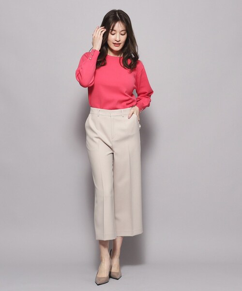 【セール】【洗える／日本製／シワになりにくい／ストレッチ入】穿き心地の良さ◎、ストレートワイドパンツ（その他パンツ）｜COUP DE CHANCE（クードシャンス）