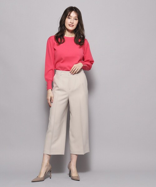 【セール】【洗える／日本製／シワになりにくい／ストレッチ入】穿き心地の良さ◎、ストレートワイドパンツ（その他パンツ）｜COUP DE CHANCE（クードシャンス）