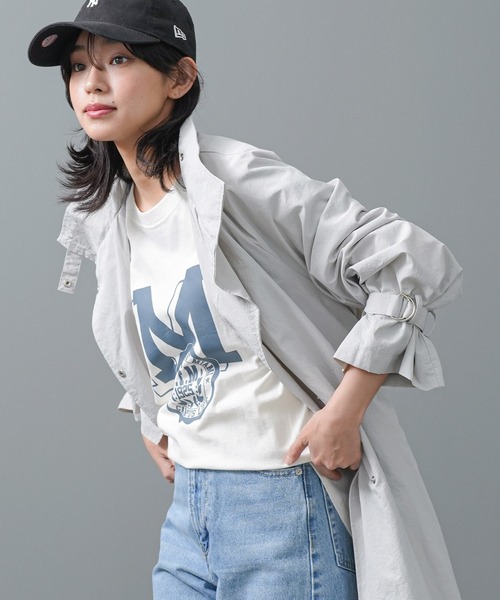 mili an deni(ミリアンデニ)の「スタンドカラーナイロンコート(トレンチコート・レディース・ブラック/グレー/ベージュ/ライトカーキ/アイボリー・M)」の13枚目の写真