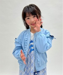 axes femme（アクシーズファム）の「撥水加工リボンフリルブルゾン（ブルゾン・キッズ）」