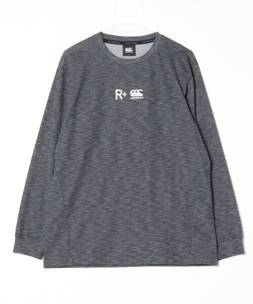 canterbury(カンタベリー)の「カンタベリー canterbury R+ L/S WORKOUT TEE_アールプラス ロングスリーブワークアウトティー(Tシャツ/カットソー・メンズ・グレー/ブルーグレー/ブラック・M/L/LL/3L)」の1枚目の写真