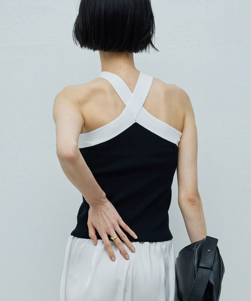 GALLARDAGALANTE（ガリャルダガランテ）の「クロスタンクトップ（タンクトップ・レディース・ホワイト/ブラック・FREE）」の9枚目の写真
