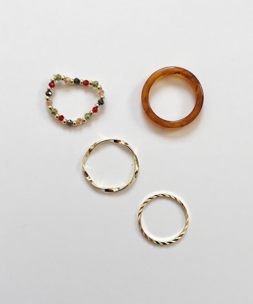 yu-ka（ユーカ）の「YU-KA:アンティーク風リング ４点セット（リング・レディース・ゴールド系その他2/ゴールド系その他/ゴールド・FREE）」の6枚目の写真