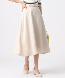 ◆【無理せずキレイ/セットアップ可】ベルト付ヴィンテージフレアスカート