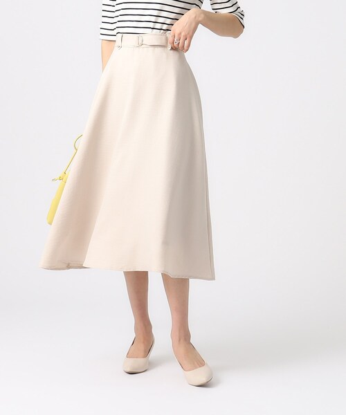 DRESKIP（ドレスキップ）の「◆【無理せずキレイ/セットアップ可】ベルト付ヴィンテージフレアスカート（スカート・レディース・ブラック/ライトベージュ/サックスブルー・02/03/04）」の10枚目の写真