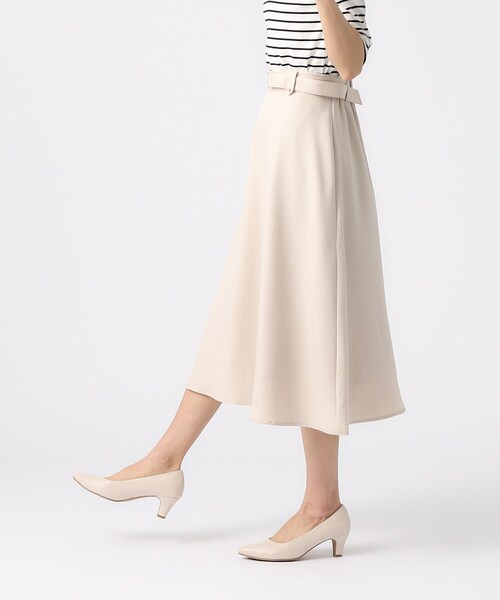 DRESKIP（ドレスキップ）の「◆【無理せずキレイ/セットアップ可】ベルト付ヴィンテージフレアスカート（スカート・レディース・ブラック/ライトベージュ/サックスブルー・02/03/04）」の11枚目の写真