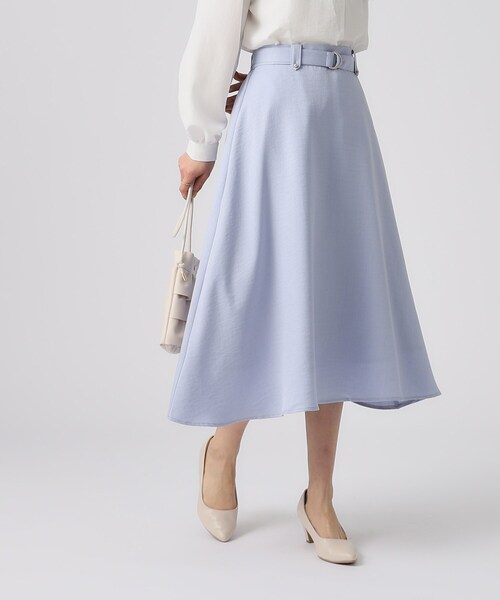 DRESKIP（ドレスキップ）の「◆【無理せずキレイ/セットアップ可】ベルト付ヴィンテージフレアスカート（スカート・レディース・ブラック/ライトベージュ/サックスブルー・02/03/04）」の14枚目の写真