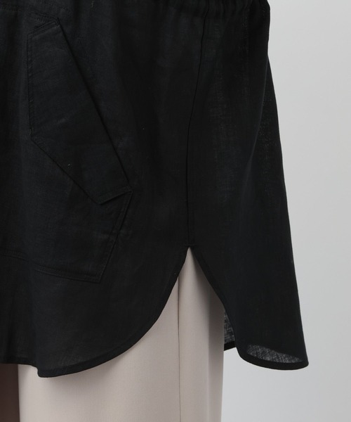 A part by（アパートバイ）の「フレンチリネンベスト（ベスト・レディース・ブラック/ライトベージュ・FREE）」の4枚目の写真