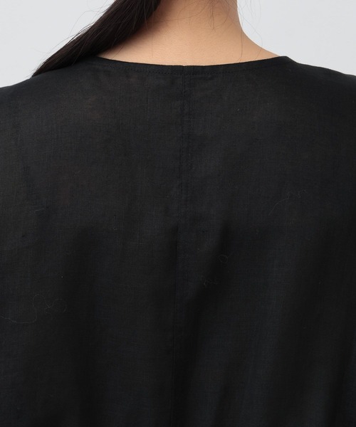 A part by（アパートバイ）の「フレンチリネンベスト（ベスト・レディース・ブラック/ライトベージュ・FREE）」の5枚目の写真