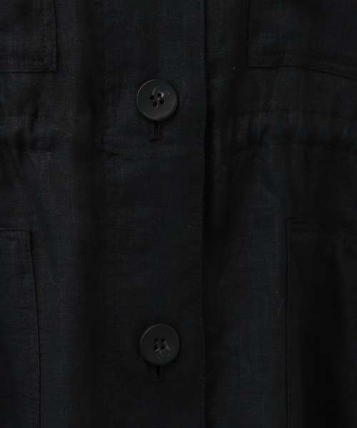 A part by（アパートバイ）の「フレンチリネンベスト（ベスト・レディース・ブラック/ライトベージュ・FREE）」の7枚目の写真