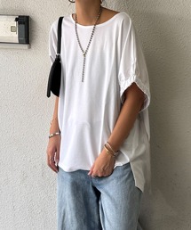 袖ギャザーリボンチュニック