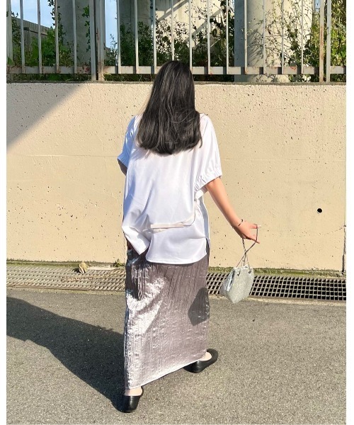 LBC(エルビーシー)の「袖ギャザーリボンチュニック(Tシャツ/カットソー・レディース・ホワイト/ブラック/ブルー/ベージュ・M)」の20枚目の写真