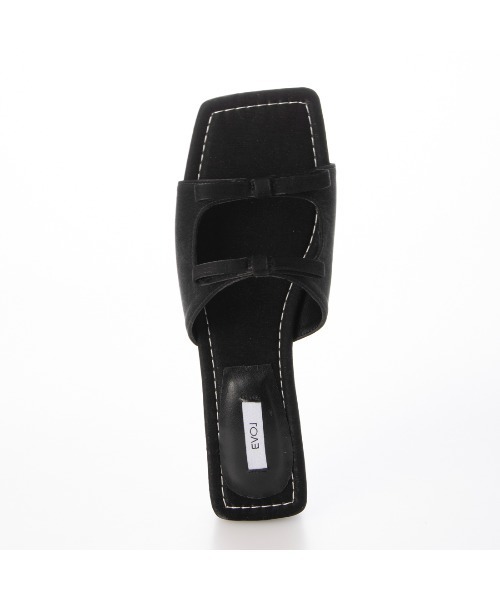 EVOL（イーボル）の「【EVOL】スクエアリボンフラットサンダル IW5390（サンダル・レディース・グリーン/ブラック/シルバー/キャメル・L/M/S/LL）」の8枚目の写真