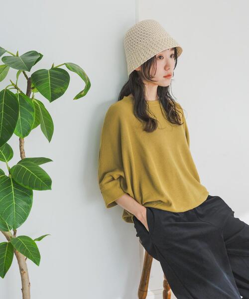 URBAN RESEARCH DOORS（アーバンリサーチドアーズ）の「タックフライスワイドTシャツ（Tシャツ/カットソー・レディース・チャコールグレー/ブラック/ネイビー/オフホワイト/ホワイト系その他/ナチュラル/イエロー系その他/ブラック系その他・MEDIUM）」の13枚目の写真