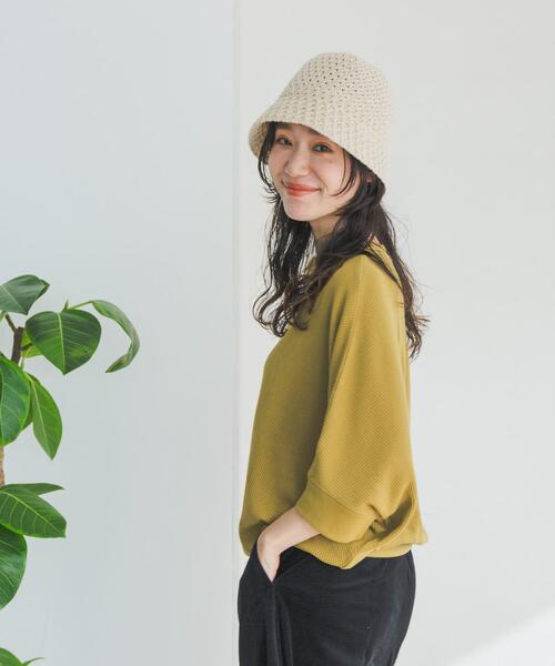 URBAN RESEARCH DOORS（アーバンリサーチドアーズ）の「タックフライスワイドTシャツ（Tシャツ/カットソー・レディース・チャコールグレー/ブラック/ネイビー/オフホワイト/ホワイト系その他/ナチュラル/イエロー系その他/ブラック系その他・MEDIUM）」の15枚目の写真