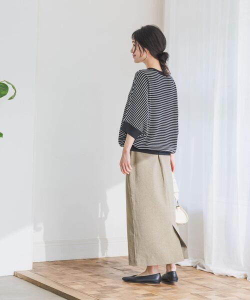 URBAN RESEARCH DOORS(アーバンリサーチドアーズ)の「タックフライスワイドTシャツ(Tシャツ/カットソー・レディース・チャコールグレー/ブラック/ネイビー/オフホワイト/ホワイト系その他/ナチュラル/イエロー系その他/ブラック系その他・MEDIUM)」の14枚目の写真