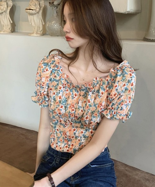 GLAMOROUS JANE(グラマラスジェーン)の「パフスリーブバックリボンクロップド丈トップス(Tシャツ/カットソー・レディース・ブラック/ブルー・FREE)」の19枚目の写真