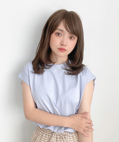 ニュアンスカールミディアム 」 ウィッグ レディース ミディアム