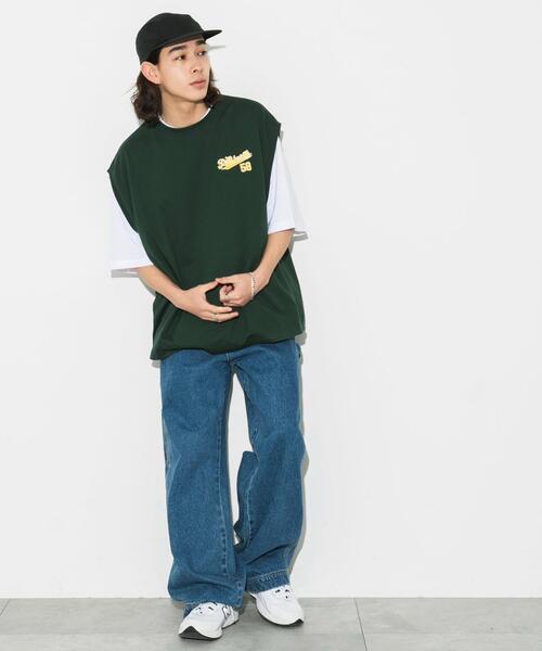 WEGO（ウィゴー）の「WEGO/アンサンブルスウェットベストT（アンサンブル・メンズ・グリーン/ブラック・MEDIUM/LARGE）」の4枚目の写真