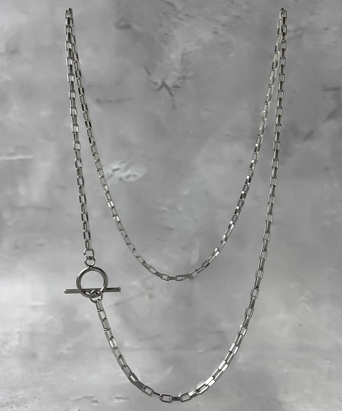 ARROWM（アローム）の「ARROWM ボックスロングチェーンマンテルネックレス（ネックレス・メンズ・シルバー・FREE）」の3枚目の写真