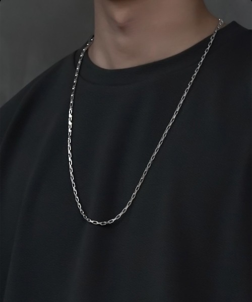ARROWM（アローム）の「ARROWM ボックスロングチェーンマンテルネックレス（ネックレス・メンズ・シルバー・FREE）」の6枚目の写真