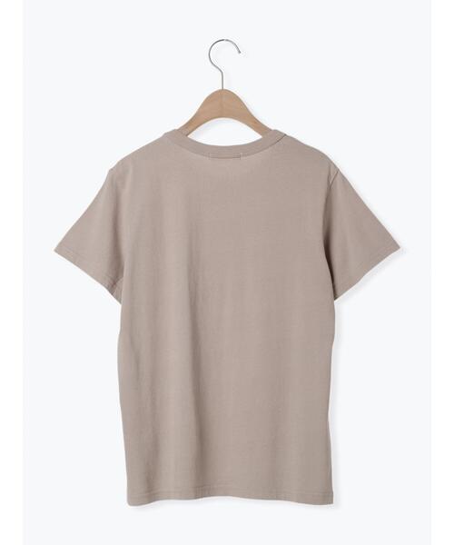 Samansa Mos2 blue(サマンサモスモスブルー)の「【シルケットバイオ】ロゴTシャツ(Tシャツ/カットソー・レディース・ベージュ/オフホワイト/ブラック・F)」の22枚目の写真