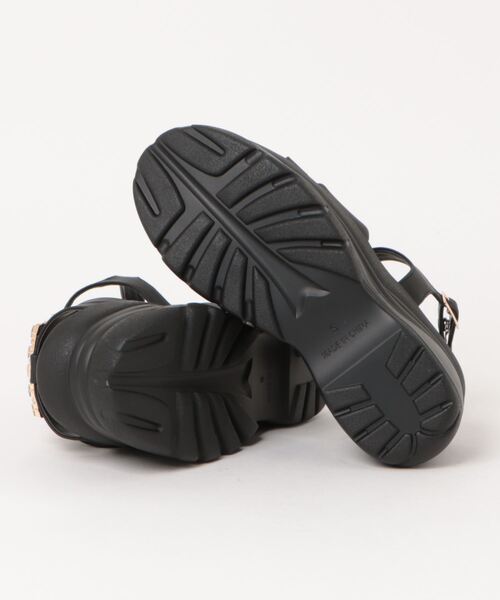 Parade（パレード）の「【厚底】ビジュー付きボリュームソールスポーツサンダル　312（サンダル・レディース・ホワイト/ブラック・S/M/L/LL）」の4枚目の写真