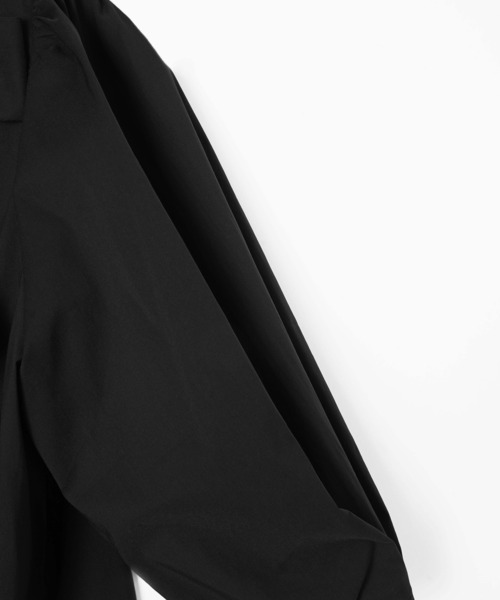 MILKFED.(ミルクフェド)の「BOW TIE SHIRT DRESS(ワンピース・レディース・ブラック/ベージュ・ONE SIZE)」の14枚目の写真