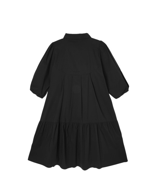 MILKFED.(ミルクフェド)の「BOW TIE SHIRT DRESS(ワンピース・レディース・ブラック/ベージュ・ONE SIZE)」の4枚目の写真