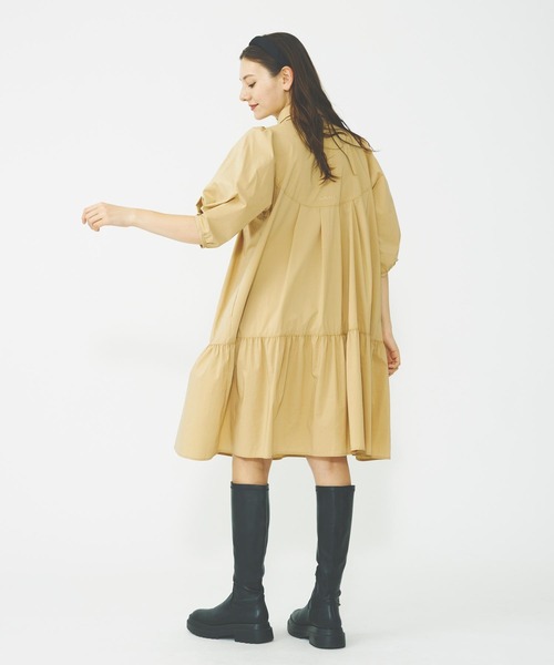MILKFED.(ミルクフェド)の「BOW TIE SHIRT DRESS(ワンピース・レディース・ブラック/ベージュ・ONE SIZE)」の19枚目の写真