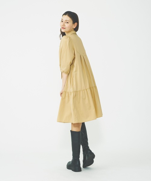 MILKFED.(ミルクフェド)の「BOW TIE SHIRT DRESS(ワンピース・レディース・ブラック/ベージュ・ONE SIZE)」の20枚目の写真