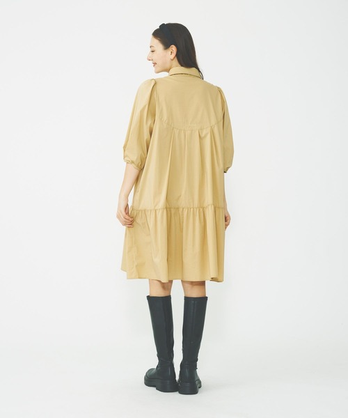 MILKFED.(ミルクフェド)の「BOW TIE SHIRT DRESS(ワンピース・レディース・ブラック/ベージュ・ONE SIZE)」の21枚目の写真